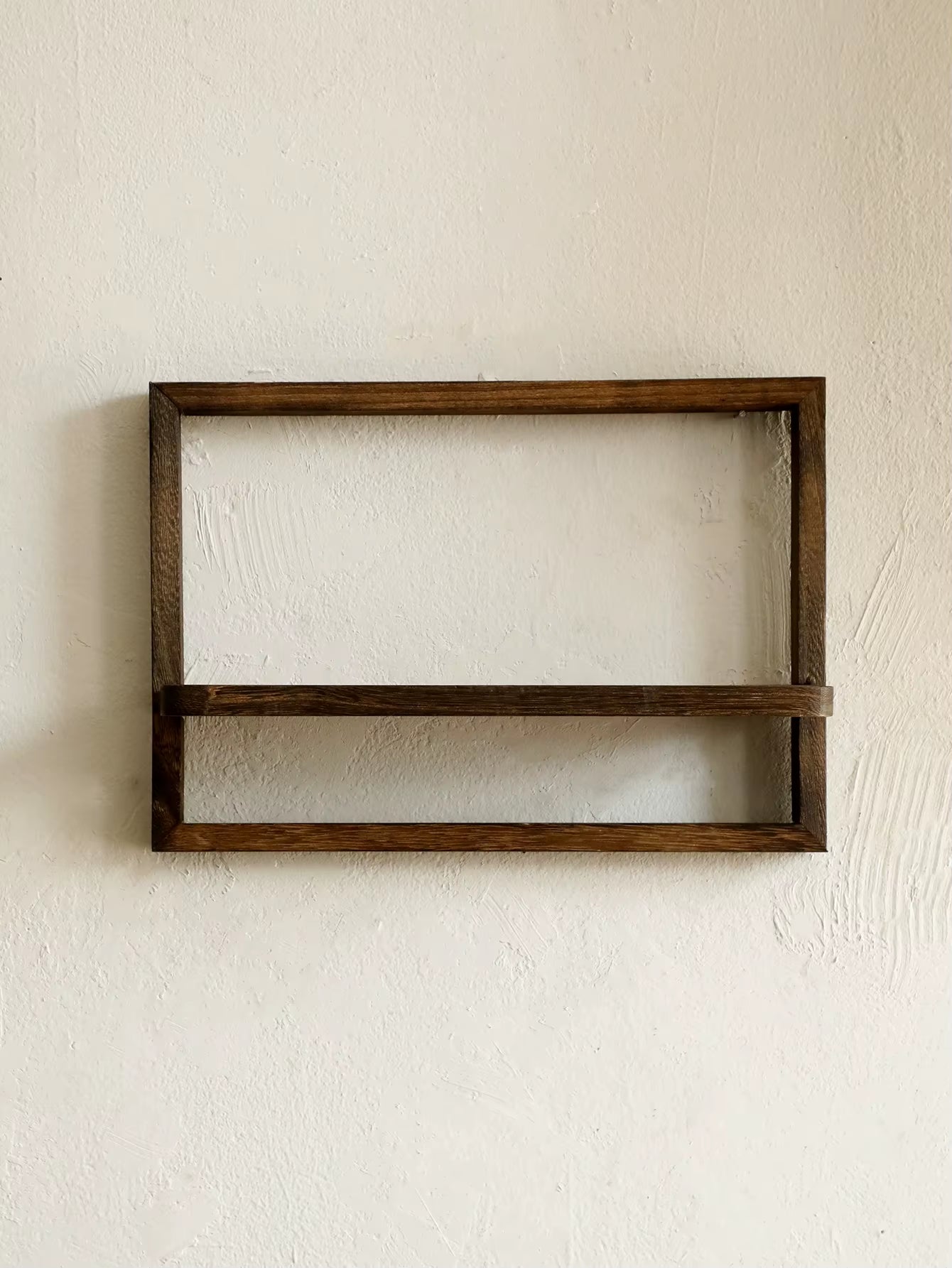 Wooden Floating Display Shelf – Rustic Wall-Mounted Storage for Bedroom & Kitchen