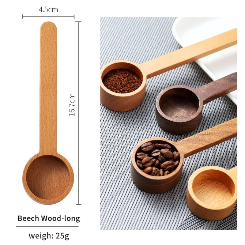 lack Walnut Wooden Dessert Spoon – Natural Coffee, Honey & Sugar Measuring Spoon