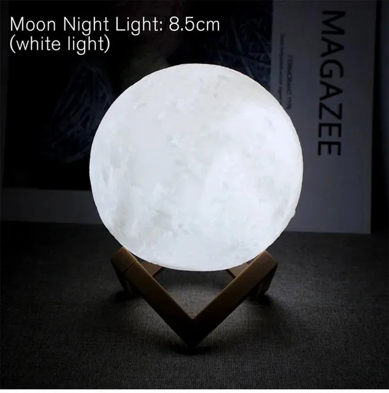 8cm LED Moon Night Light with Stand