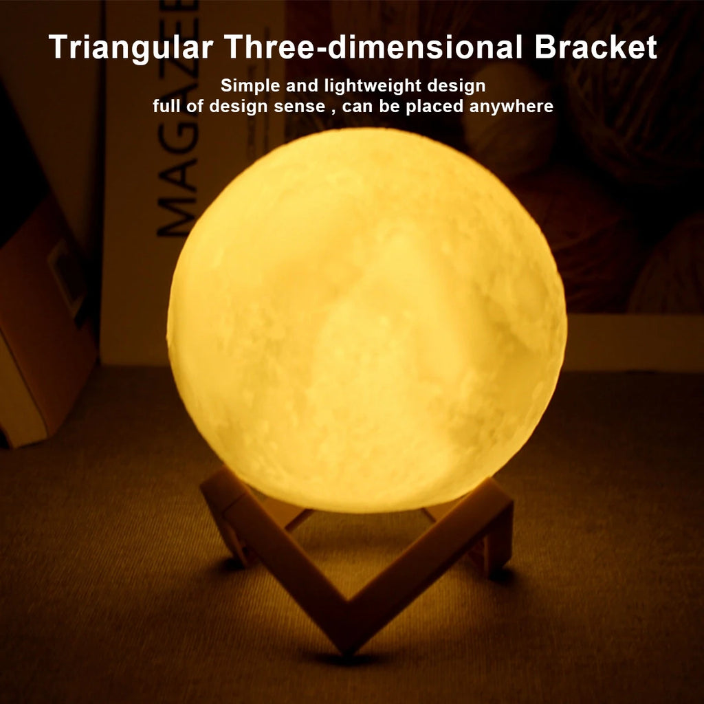 8cm LED Moon Night Light with Stand
