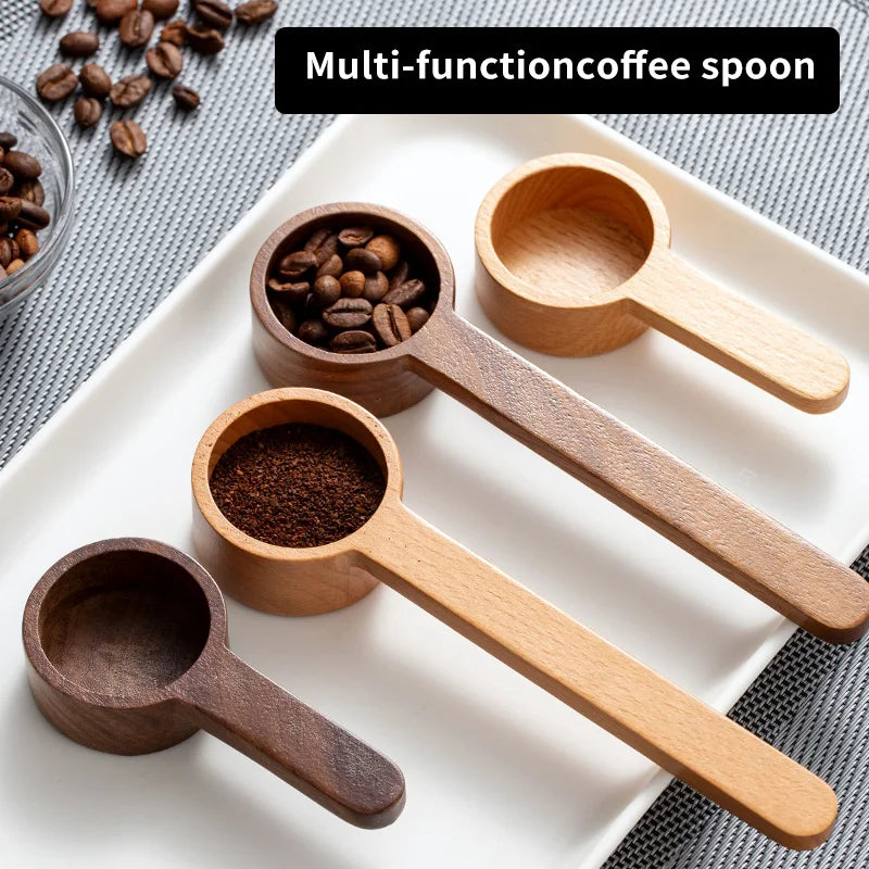 lack Walnut Wooden Dessert Spoon – Natural Coffee, Honey & Sugar Measuring Spoon
