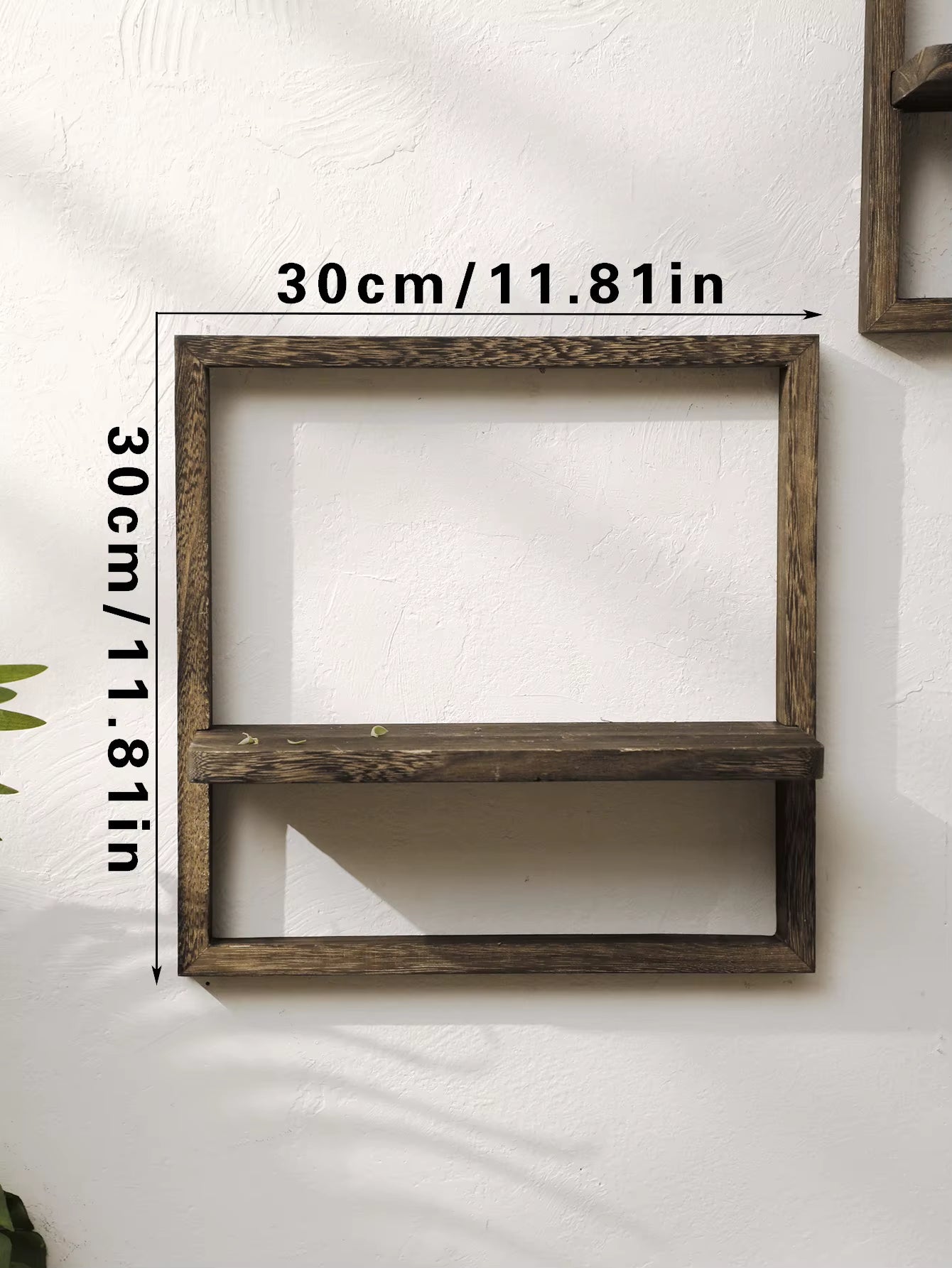 Wooden Floating Display Shelf – Rustic Wall-Mounted Storage for Bedroom & Kitchen