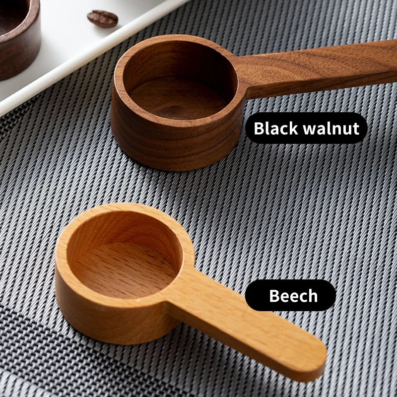 lack Walnut Wooden Dessert Spoon – Natural Coffee, Honey & Sugar Measuring Spoon