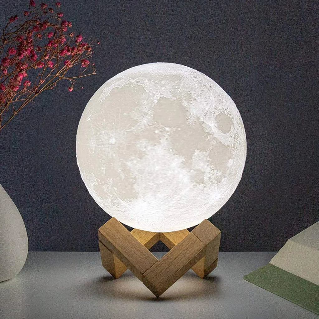 8cm LED Moon Night Light with Stand