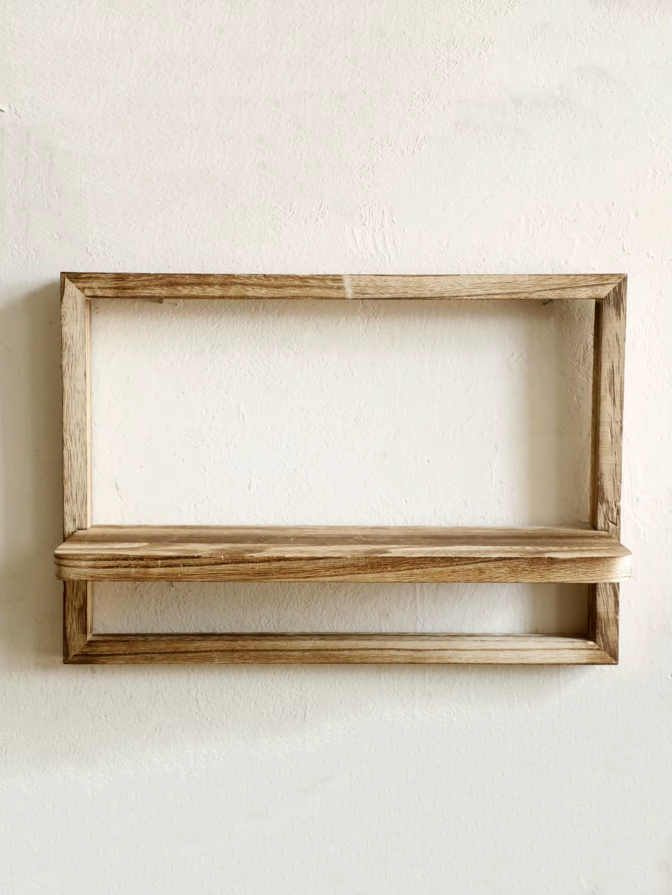 Wooden Floating Display Shelf – Rustic Wall-Mounted Storage for Bedroom & Kitchen